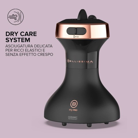 Bellissima My Pro Diffon Ceramic, Diffusore ad Aria Calda per Capelli Ricci, Tecnologia Ceramica, 700 W, 2 Combinazioni Aria/Temperatura, Asciugatura Delicata Senza Effetto Crespo