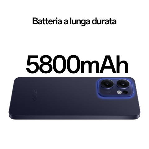 OPPO Reno13 F 5G AI Smartphone, Tripla fotocamera 50+8+2MP, Selfie 32MP, Display 6.67” 120HZ AMOLED FHD+, 5800mAh, RAM 8GB(Esp4GB/6GB/8GB)+ROM 256GB, [Versione Italia], Luminous Blue