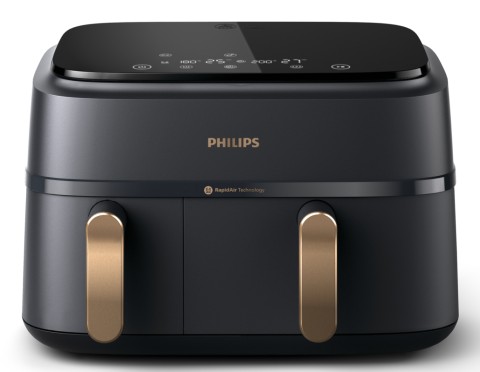 Philips 3000 series Airfryer con doppio cestello, friggitrice ad aria da 9.0L, 8 programmi, App per ricette NA352/00