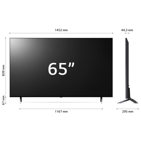 LG QNED 65'' Serie QNED75 65QNED756RA, TV 4K, 4 HDMI, SMART TV 2023