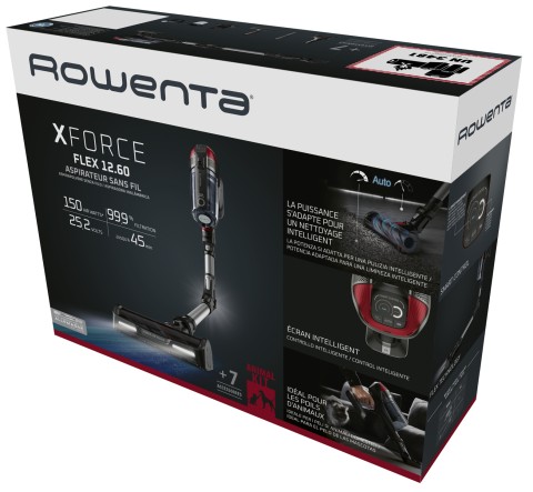 Rowenta X-Force Flex 12.60 RH98A7 aspirapolvere senza filo Rosso, Grigio Senza sacchetto