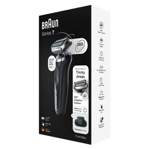 Braun Series 7 71-N1200s Rasoio Trimmer Acciaio inox