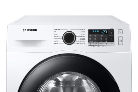 Samsung WW11BGA046ATET lavatrice a caricamento frontale Crystal Clean™ 11 kg Classe A 1400 giri/min, Porta nera + Panel D. Silver