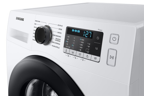 Samsung WW11BGA046ATET lavatrice a caricamento frontale Crystal Clean™ 11 kg Classe A 1400 giri/min, Porta nera + Panel D. Silver