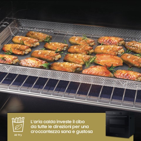 Samsung NV7B5760WBK Forno ad incasso a Vapore Serie 5 76 L A+ Vetro Nero