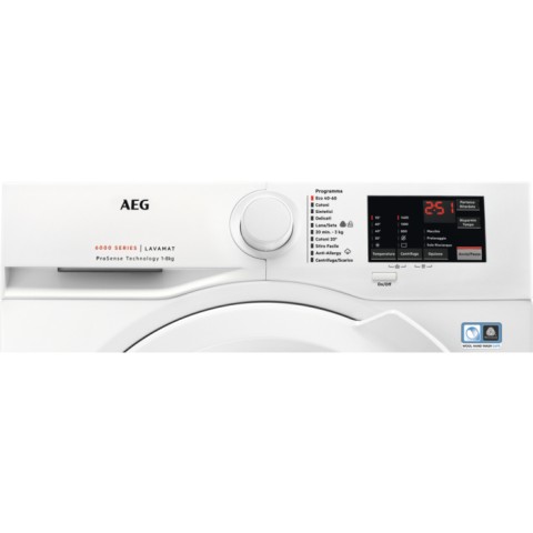 AEG L6FBI48W lavatrice Caricamento frontale 8 kg 1351 Giri/min Bianco