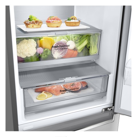 LG GBB72NSUGN frigorifero con congelatore Libera installazione 384 L D Acciaio inox