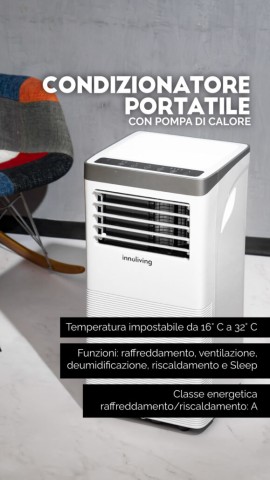 Innoliving INN-521 condizionatore portatile Grigio, Bianco