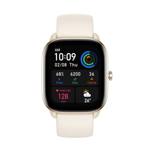 Amazfit GTS 4 mini 4,19 cm (1.65") AMOLED Digitale 336 x 384 Pixel Touch screen Bianco GPS (satellitare)