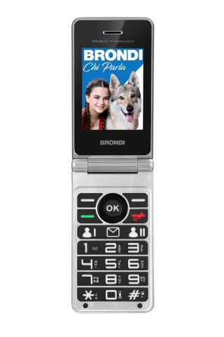 Brondi Amico Prezioso 4,5 cm (1.77") Nero, Metallico Telefono cellulare basico