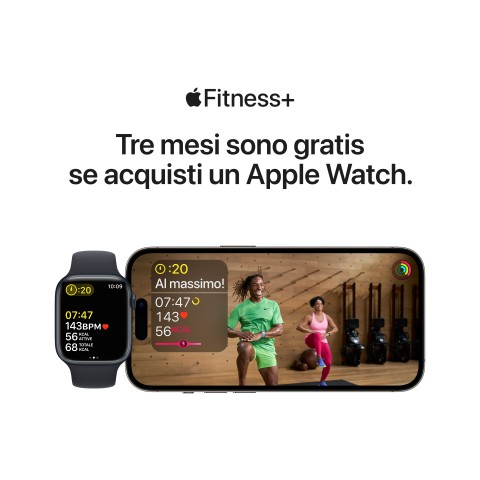 Apple Watch SE GPS 40mm Cassa in Alluminio color Mezzanotte con Cinturino Sport Band Mezzanotte - Regular