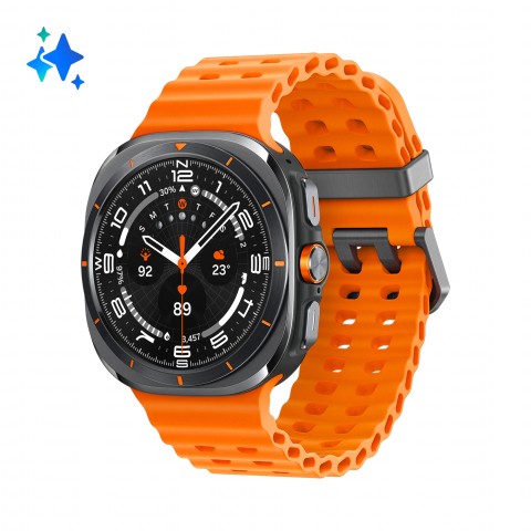 Samsung Galaxy Watch Ultra Smartwatch Galaxy AI, Resistenza estrema, Batteria a lunga durata, Sirena di emergenza, LTE, Cassa in titanio di grado aerospaziale 47mm Titanium Gray