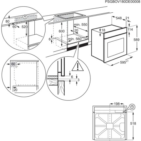 Electrolux EOF4P46X 72 L 2990 W A+ Acciaio inox