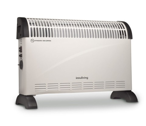 Innoliving INN-578 stufetta elettrica Interno Nero, Bianco 2000 W Stufa elettrica a convezione