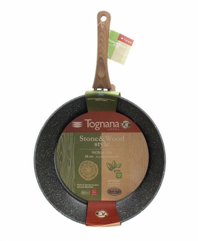 Tognana Porcellane Stone & Wood Style Wok/padella per cottura al salto Rotondo