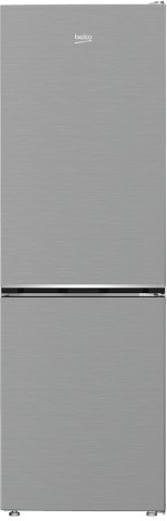 Beko Frigorifero Combinato 1.85cm, Classe E, Total NF, Controllo Meccanico, Metal Look, AeroFlow, 37 dBA