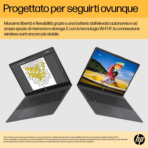 HP 15-fc0047nl AMD Ryzen™ 7 7730U Computer portatile 39,6 cm (15.6") Full HD 16 GB DDR4-SDRAM 512 GB SSD Wi-Fi 6 (802.11ax) Windows 11 Home Argento