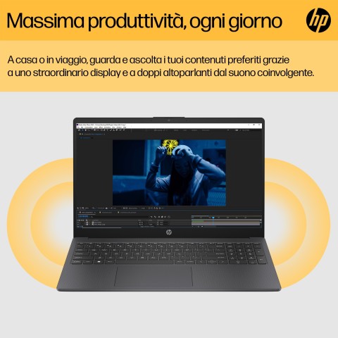 HP 15-fc0047nl AMD Ryzen™ 7 7730U Computer portatile 39,6 cm (15.6") Full HD 16 GB DDR4-SDRAM 512 GB SSD Wi-Fi 6 (802.11ax) Windows 11 Home Argento