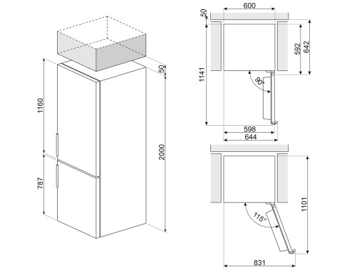 Smeg FC21XDNC frigorifero con congelatore Libera installazione 361 L C Acciaio inox