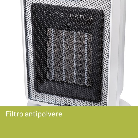 Imetec Termoventilatore Eco Ceramic, Tecnologia Ceramica, Basso Consumo Energetico, Silenzioso