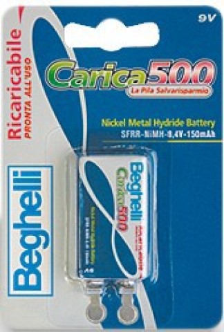 Beghelli 8853 batteria per uso domestico Batteria ricaricabile 9V Nichel-Metallo Idruro (NiMH)