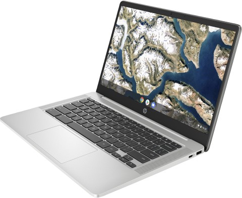 HP Chromebook 14a-na0078nl Intel® Celeron® N4120 35,6 cm (14") HD 4 GB LPDDR4-SDRAM 64 GB eMMC Wi-Fi 5 (802.11ac) ChromeOS Argento