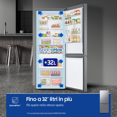 Samsung RB50DG602ES9 Libera installazione 508 L E Metallico, Acciaio inox