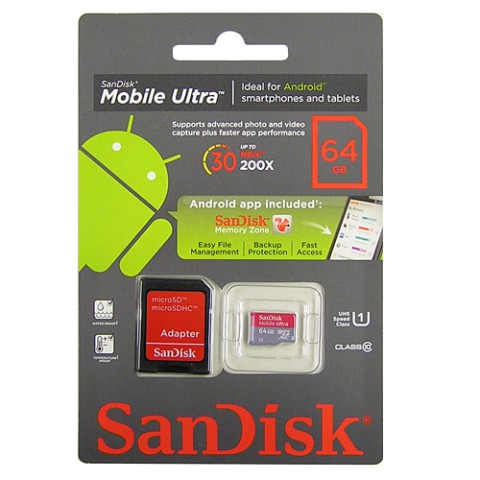 SanDisk 64GB Android Ultra microSDXC Classe 10