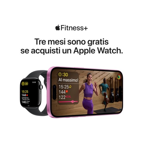 Apple Watch Series 10 Serie 10 GPS 42mm Cassa in Alluminio Color Argento con Denim Sport Band - M/L