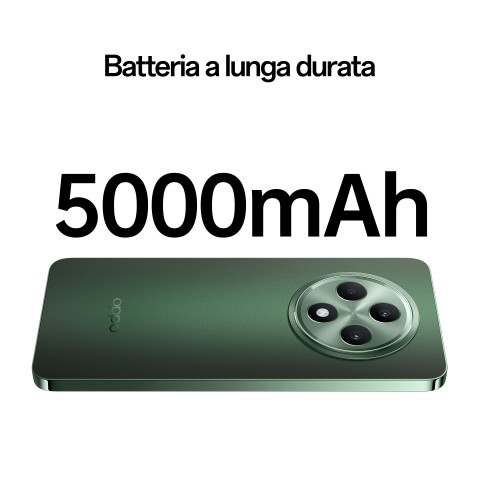 OPPO Reno12 FS 5G AI Smartphone, Tripla fotocamera 50+8+2MP, Selfie 32MP, Display 6.67” 120HZ AMOLED FHD+, 5000mAh, RAM 24 GB (12+12) + ROM 512GB, [Versione Italia], Olive Green