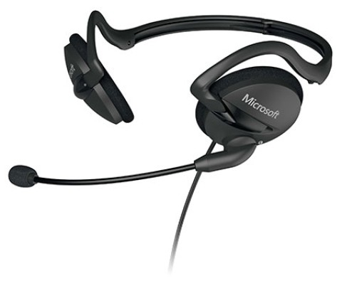 Microsoft LifeChat LX-2000 Auricolare Cablato Passanuca Musica e Chiamate Nero