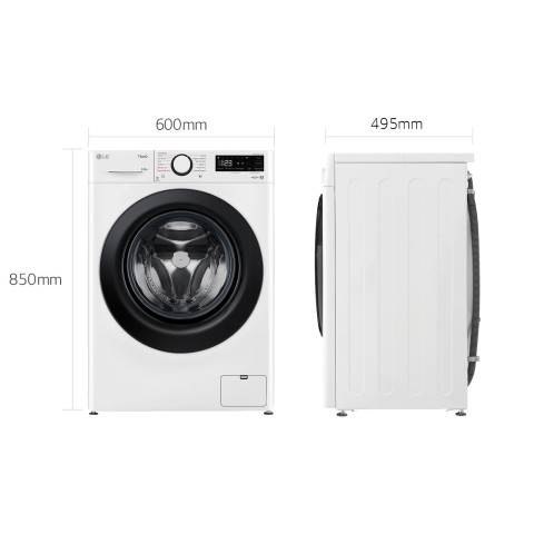 LG F2WV308S6AW Lavatrice 8,5kg AI DD, Classe A, 1200 giri, Vapore