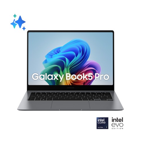 Samsung Galaxy Book5 Pro Intel Core Ultra 7 256V Computer portatile 35,6 cm (14") Touch screen WQXGA+ 16 GB LPDDR5x-SDRAM 512 GB SSD Wi-Fi 7 (802.11be) Windows 11 Home Grigio