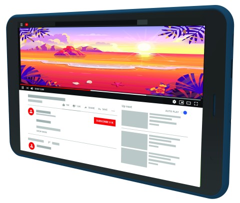 Mediacom M-SP8GY tablet Rockchip 32 GB 20,3 cm (8") 3 GB Wi-Fi 6 (802.11ax) Android 14 Nero, Blu