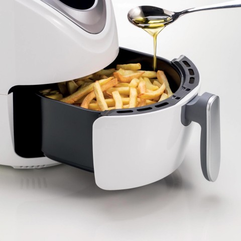 Ariete 4616 Airy Fryer Digital - Friggitrice ad Aria - Frigge senza grassi e olio - 7 Programmi Preimpostati - 1300 Watt - 3,5 Litri - Bianco