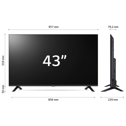 LG UHD 43'' Serie UR73 43UR73006LA.APIQ, TV 4K, 3 HDMI, SMART TV 2023