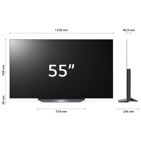 LG OLED 55'' Serie B3 OLED55B36LA, TV 4K, 4 HDMI, SMART TV 2023