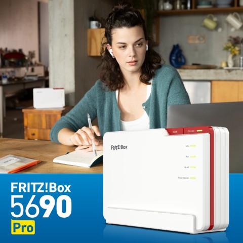 FRITZ!Box 5690 Pro International router wireless 2.5 Gigabit Ethernet Tri-band (2,4 GHz/5 GHz/6 GHz) Bianco