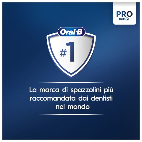 Oral-B Spazzolino Elettrico Ricaricabile Pro Kids con personaggi Marvel Spider-Man, 2 Testine, da 3 Anni In Su. 1 Spazzolino