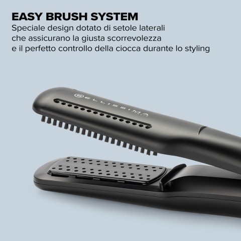 Bellissima Imetec AirSleek, Piastra lisciante 2in1, asciuga e crea un liscio naturale con l'aria, capelli protetti senza calore estremo, ionizzatore, rivestimento in ceramica e cheratina. 2 temperature