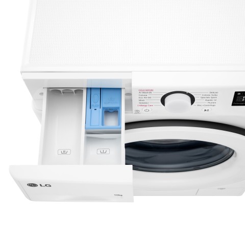 LG F4R3010NSWW Lavatrice 10kg AI DD, Classe A-10%, 1400 giri, Lavaggio a vapore