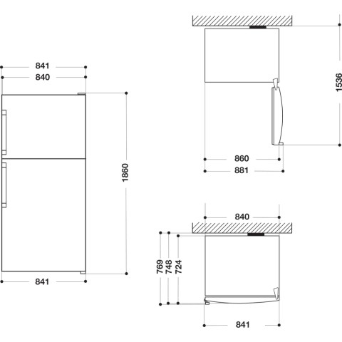 Whirlpool Frigorifero doppia porta - W84TE 72 X 2