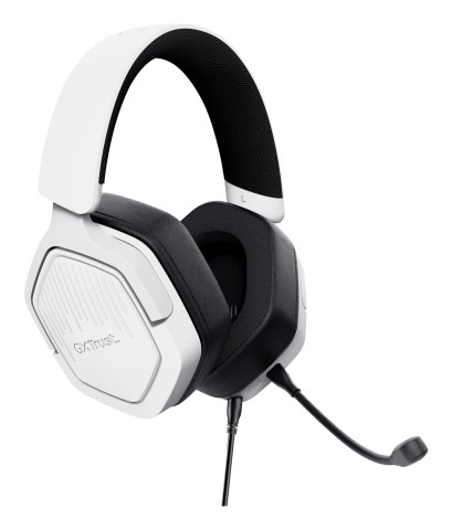 Trust GXT492W Carus Auricolare Cablato A Padiglione Gaming Bianco