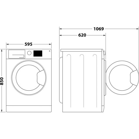 Indesit Lavatrice a libera installazione BWA 101496X WV IT - BWA 101496X WV IT