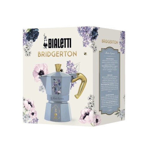 Bialetti Bridgerton Moka Nero, Blu, Oro, Viola, Giallo