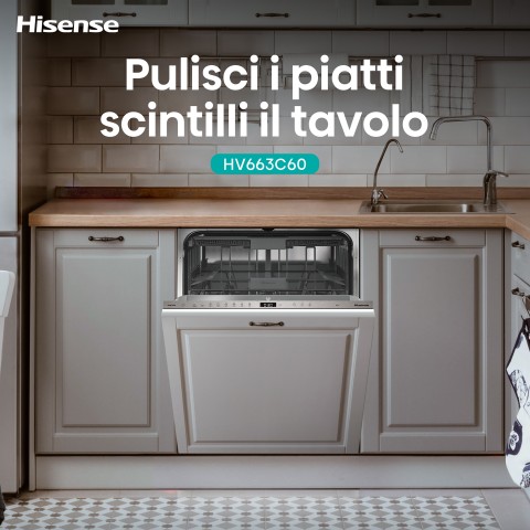 Hisense HV663C60 lavastoviglie A scomparsa totale 16 coperti C