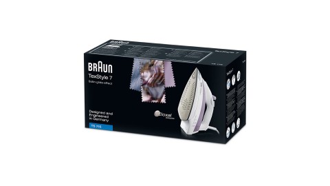 Braun TS 715 ferro da stiro Ferro da stiro a secco e a vapore Eloxal 2300 W Rosa, Bianco