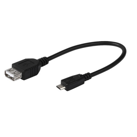 Vivanco 45298 cavo USB USB 2.0 0,15 m Micro-USB B USB A Nero