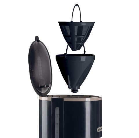 Ariete 1394 Macchina Caffè Filtro Breakfast, Macchina per caffè americano, Capacità 12 tazze, Finestra livello acqua, Indicatore luminoso di accensione, Filtro e portafiltro lavabili, Dispositivo antigoccia, Dark & Sahara Grey