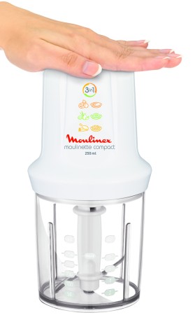 Moulinex DJ3001 Moulinette Compact, 270 W, 43 Decibel, plastica, Bianco